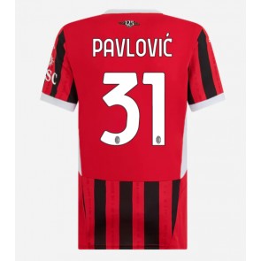 AC Milan Strahinja Pavlovic #31 Domaci Dres za Ženska 2024-25 Kratak Rukavima